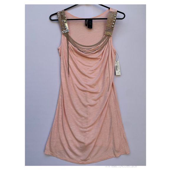Bisou Bisou Tops - Bisou Bisou Sleeveless Crystal Embellished Top